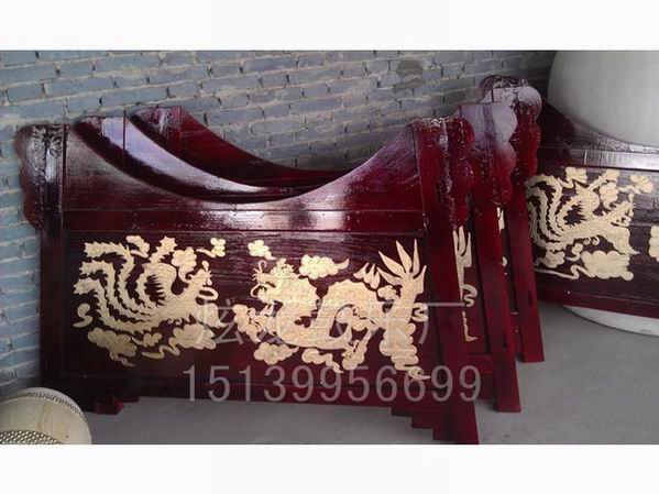 燙金龍鳳木制鼓架