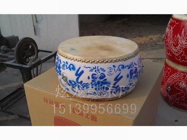 青花瓷扁鼓