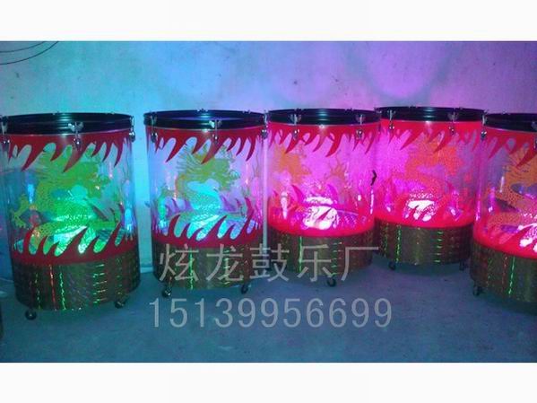 圓燈帶龍透明水鼓