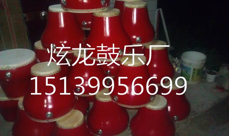 大紅色小花盆鼓