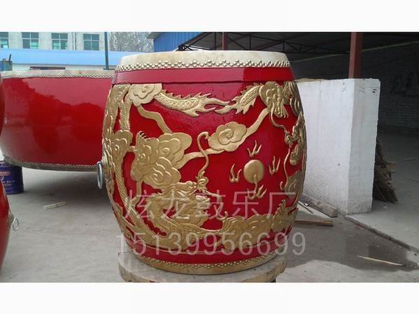 定制高檔雕龍鼓